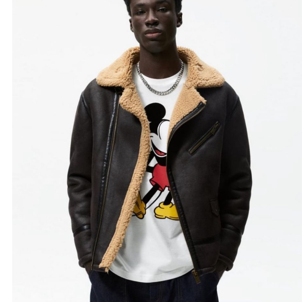 Zara Double Faced Jacket Brown S L19-24